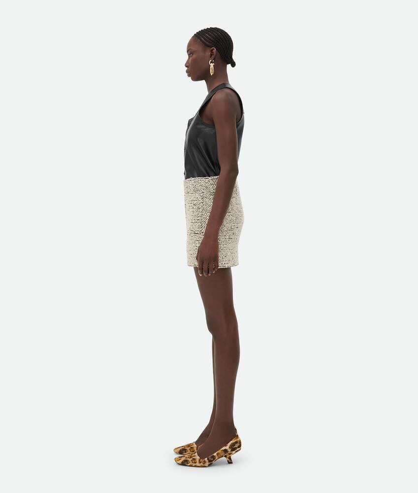 Women's Wool Boucle Skirt in Black/white Product Image