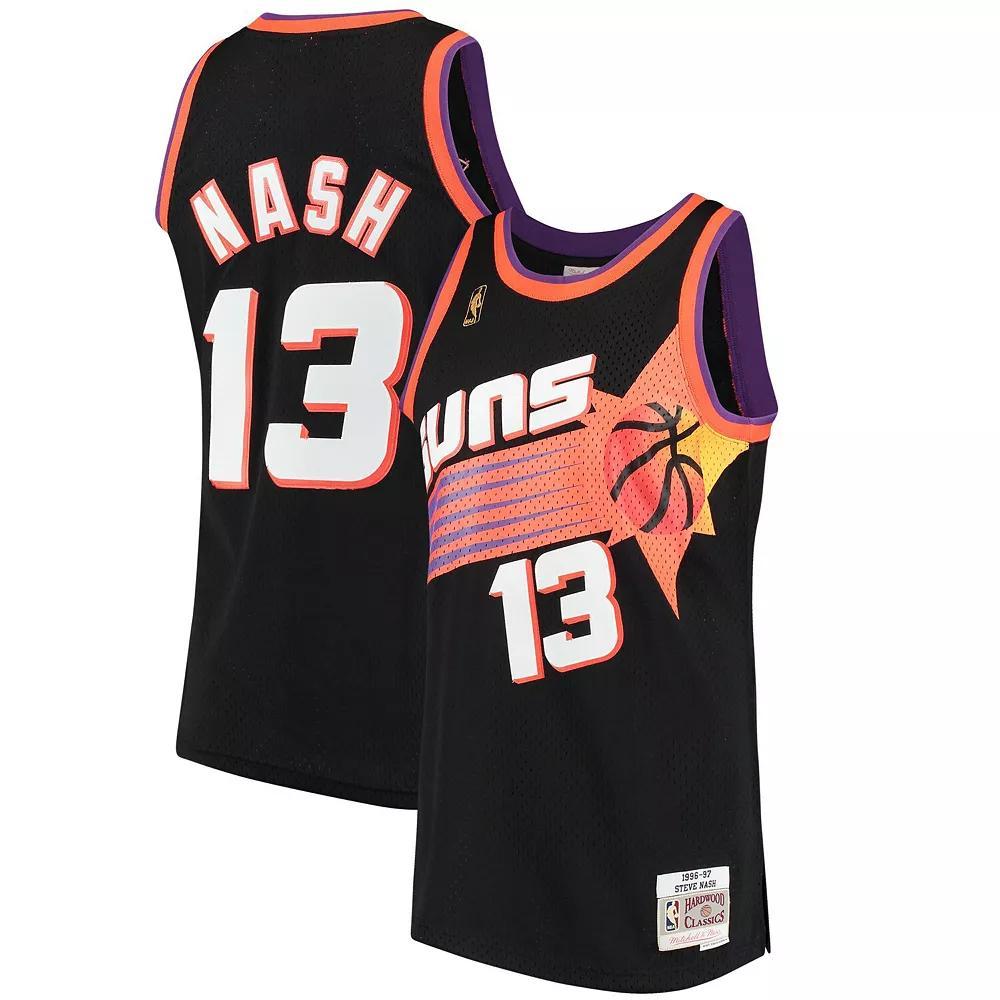 Men's Mitchell & Ness Steve Nash Black Phoenix Suns Hardwood Classics Swingman Jersey, Size: Small, Phx Black Product Image
