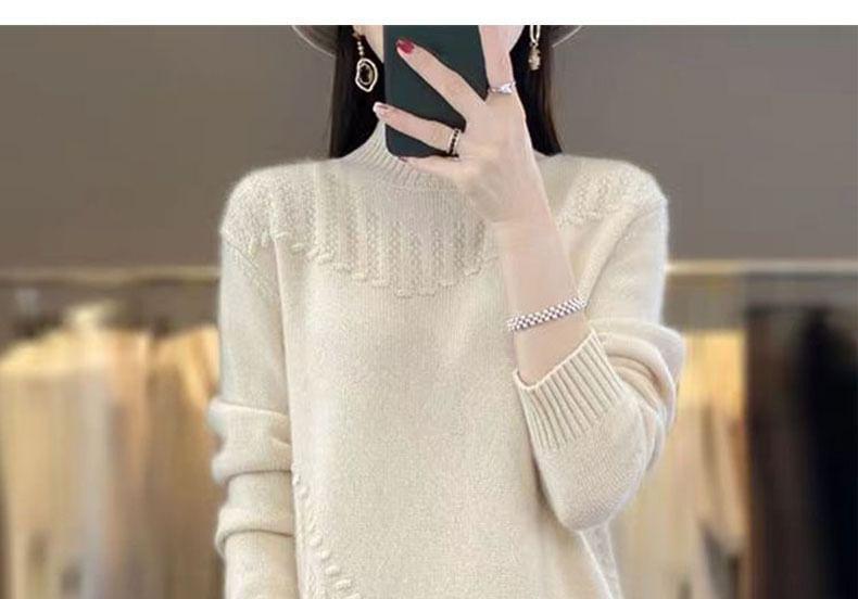 Mock Neck Sheath Sweater Dress Product Image