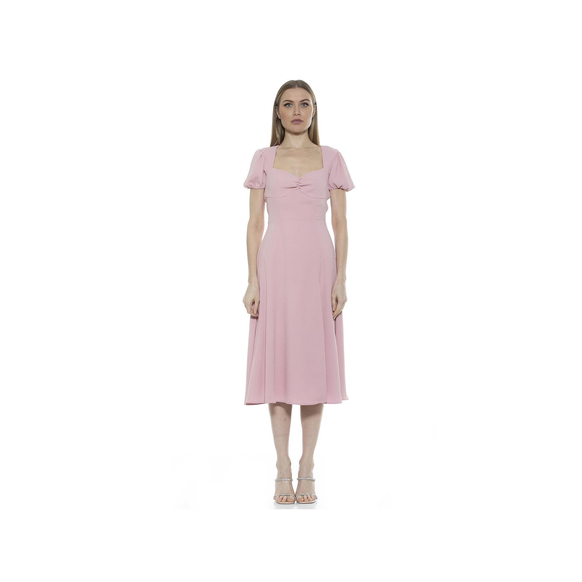 Women's ALEXIA ADMOR Gracie Fit & Flare Dress, Size: 4, Yellow Garden Product Image