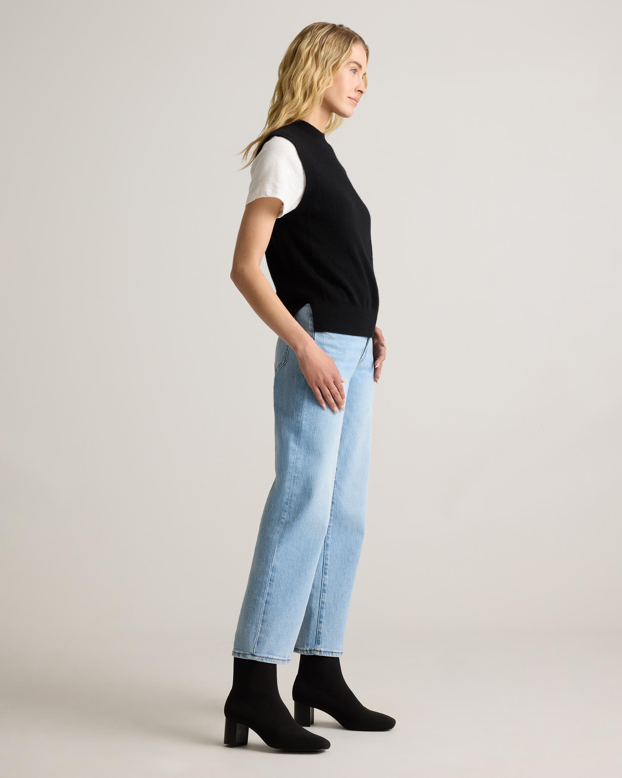 Quince | Women's Mongolian Cashmere Mock Neck Sweater Vest Size XL Product Image