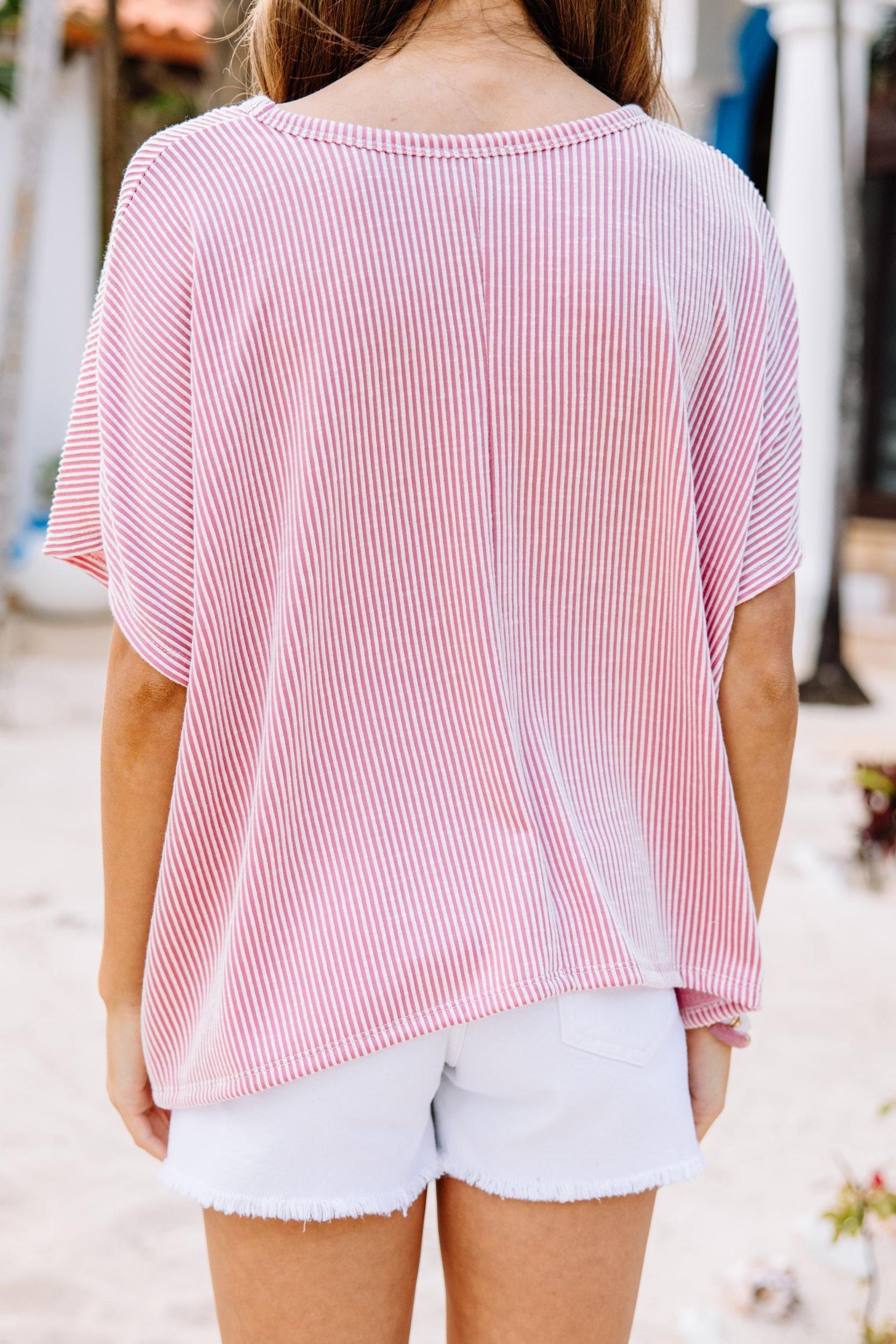 Confident Decisions Blush Pink Ribbed Top Female Product Image