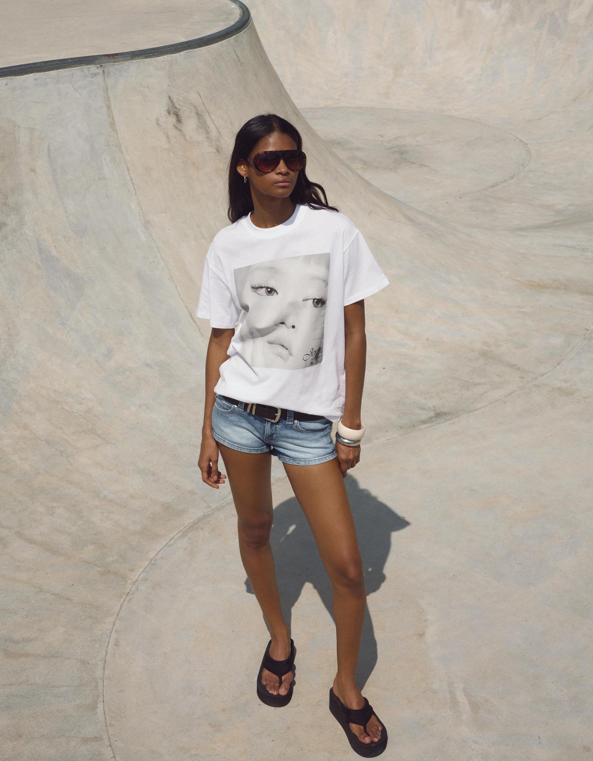 Mini denim shorts Product Image