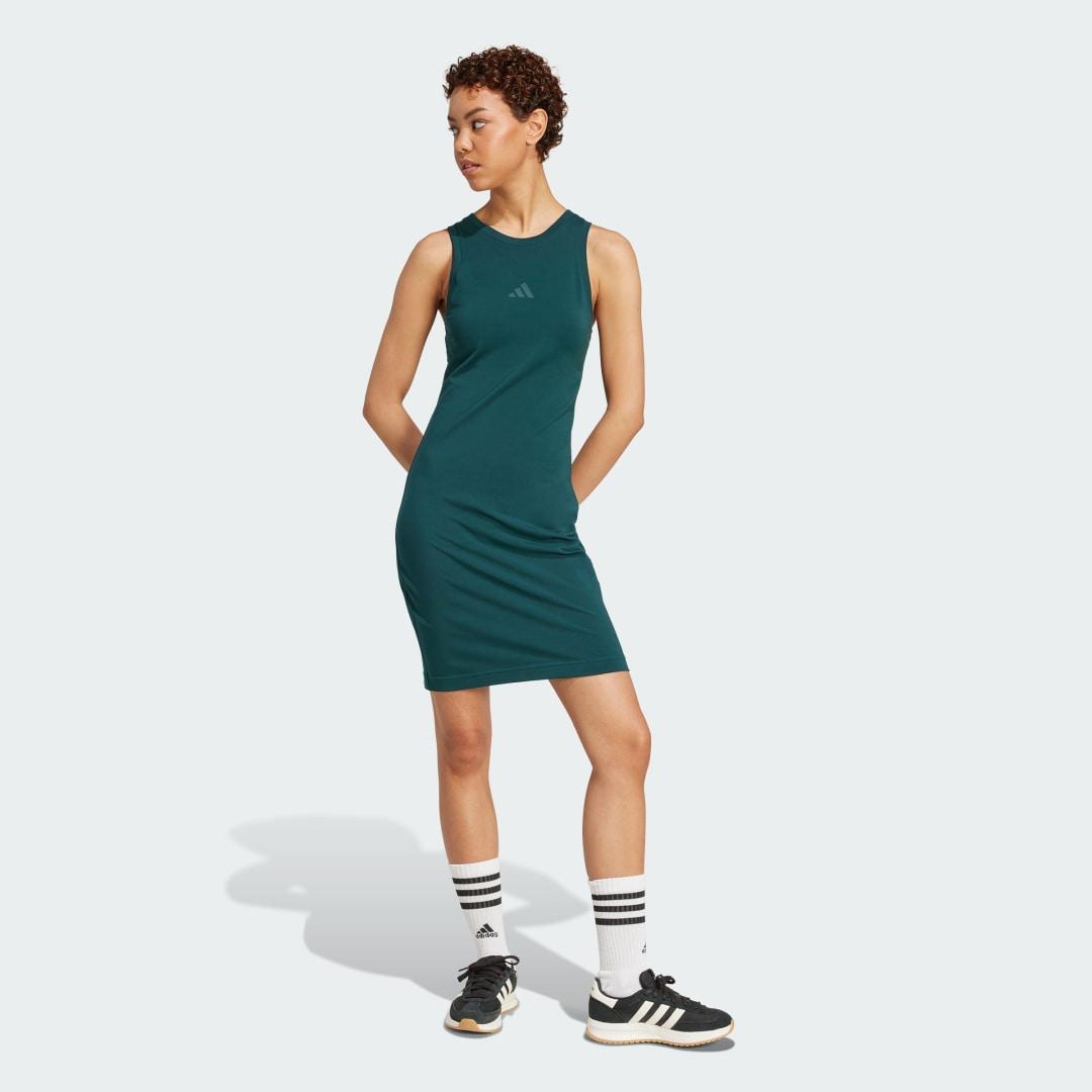 adidas Future Icons Small Logo Dress Aurora Ivy XS Womens Product Image