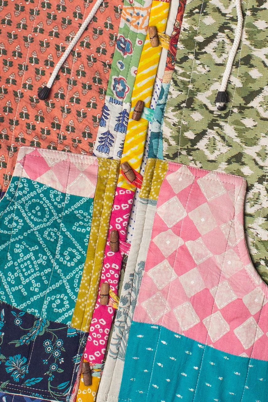 Hooded Patchwork Jacket Product Image