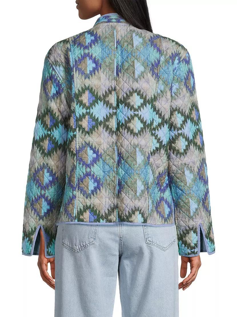 Andy Geometric Quilted Button-Up Jacket Product Image