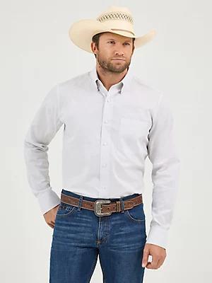 Men's Cody Johnson One Pocket Button Down Shirt in Gray Contrast Product Image