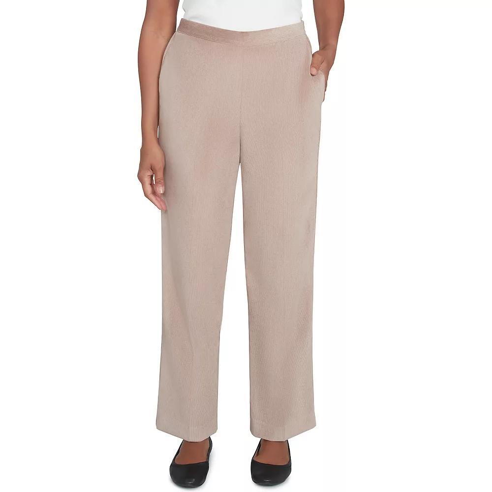 Womens Alfred Dunner Classic Average Length Pleated Pants Pink Product Image