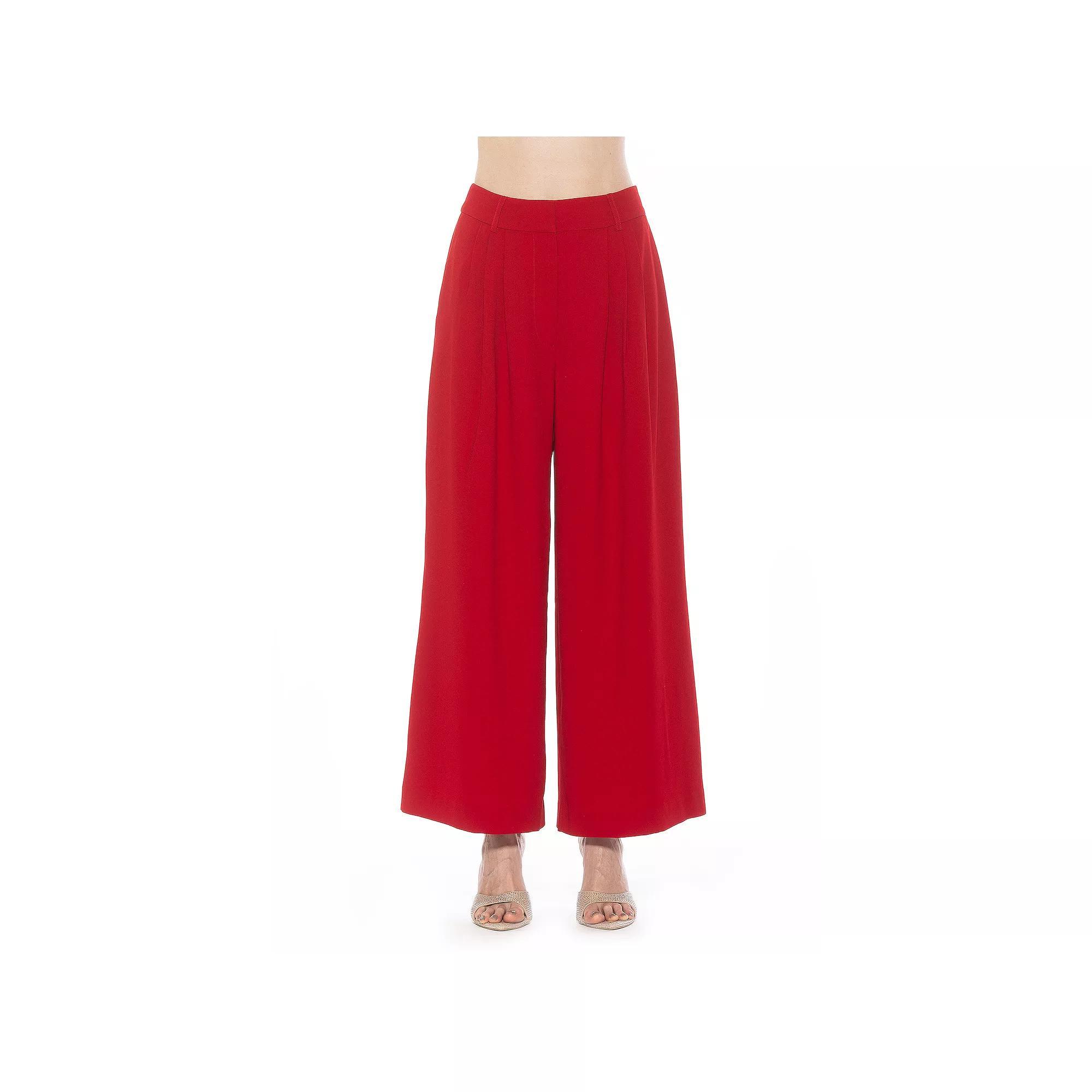 Women's ALEXIA ADMOR Kari Long Wide Leg Pants, Size: 6, Black Product Image