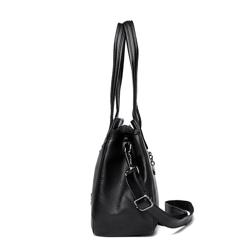Faux Leather Tote Bag Product Image
