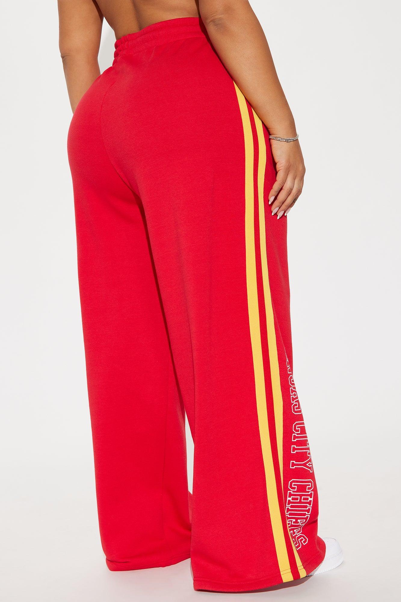 Chiefs Second Half Come-Back Wide Leg Pant - Red Product Image