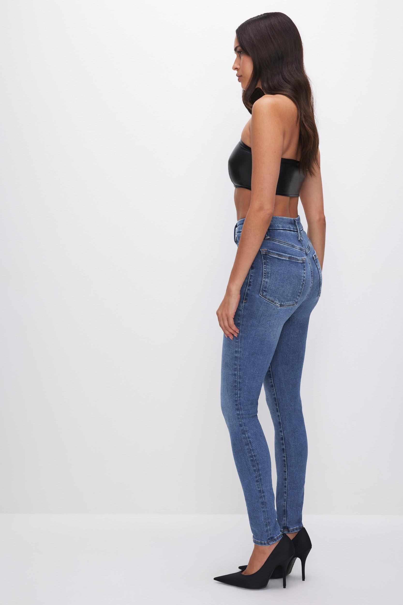 POWER STRETCH PULL-ON SKINNY JEANS | INDIGO490 Product Image