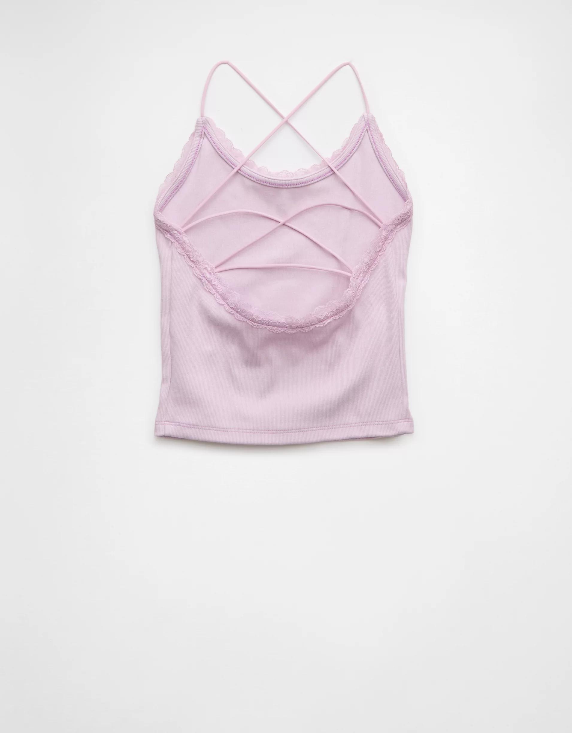 AE Strappy Go Lucky Cropped Lace Tank Top Product Image