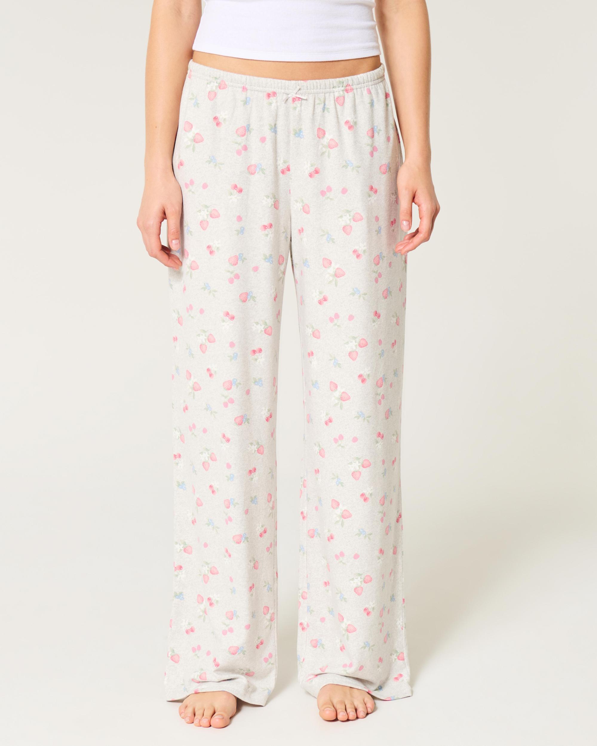 Bear Graphic Pajama Pants Product Image