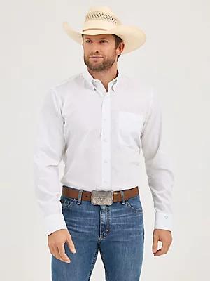 Men's Cody Johnson One Pocket Button Down Shirt in Gray Contrast Product Image
