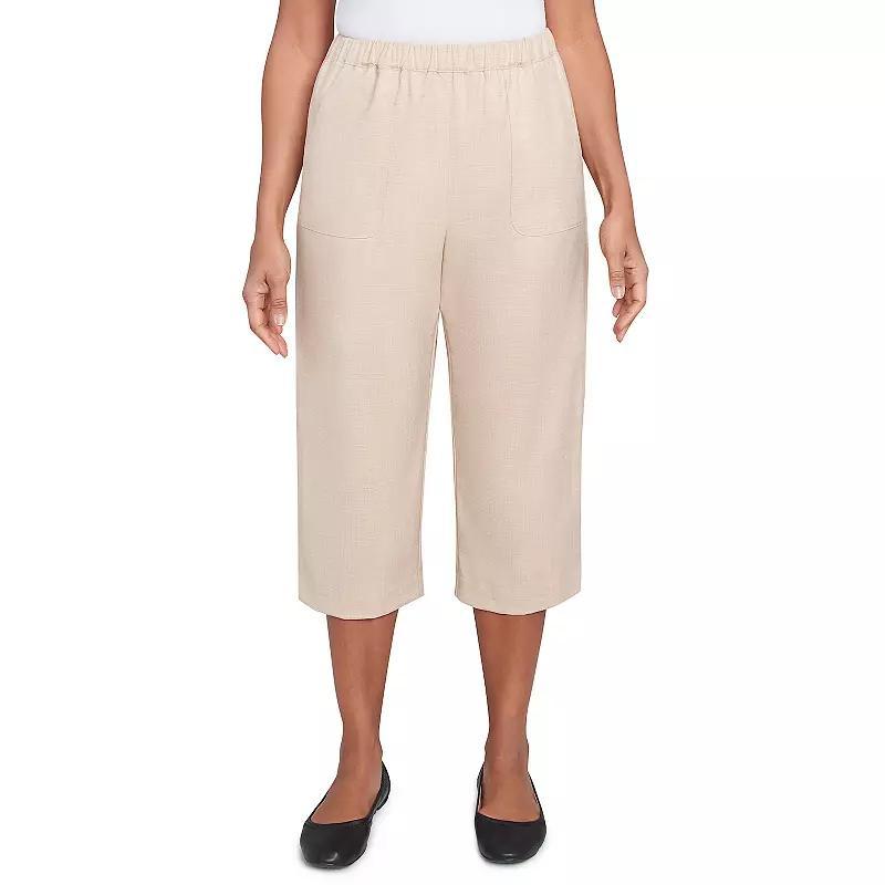 Womens Alfred Dunner Patch Pocket Elastic Waistband Capri Pants Product Image