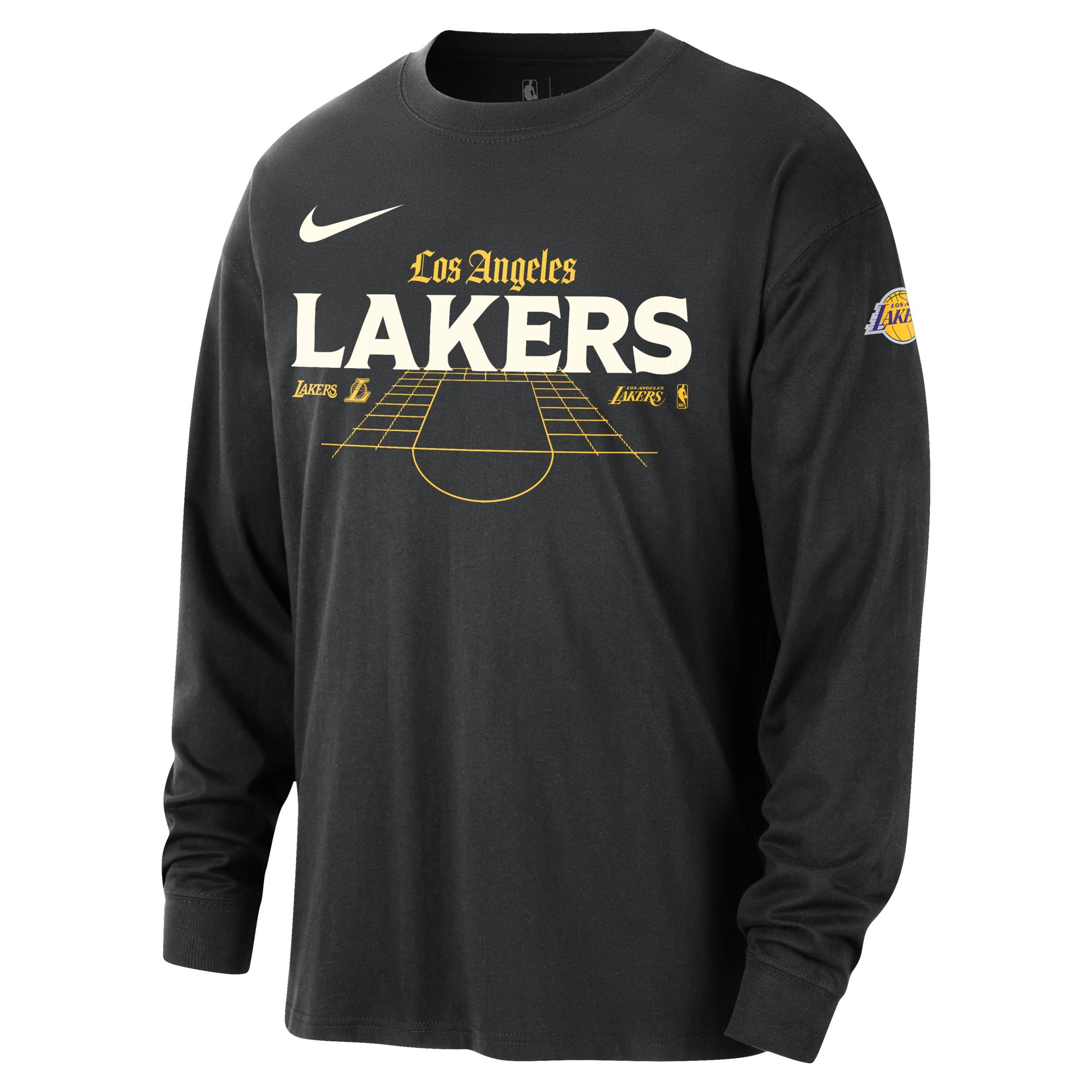 Los Angeles Lakers Men's Nike NBA Long-Sleeve Max90 T-Shirt Product Image