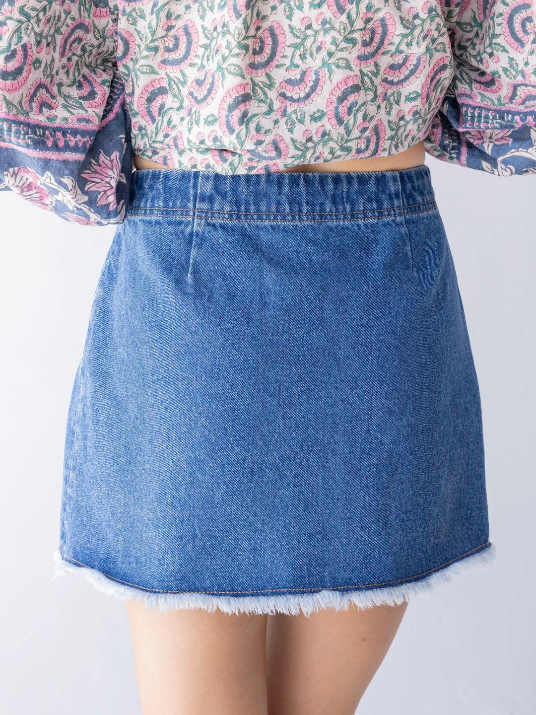 Denim Mini Skirt Product Image