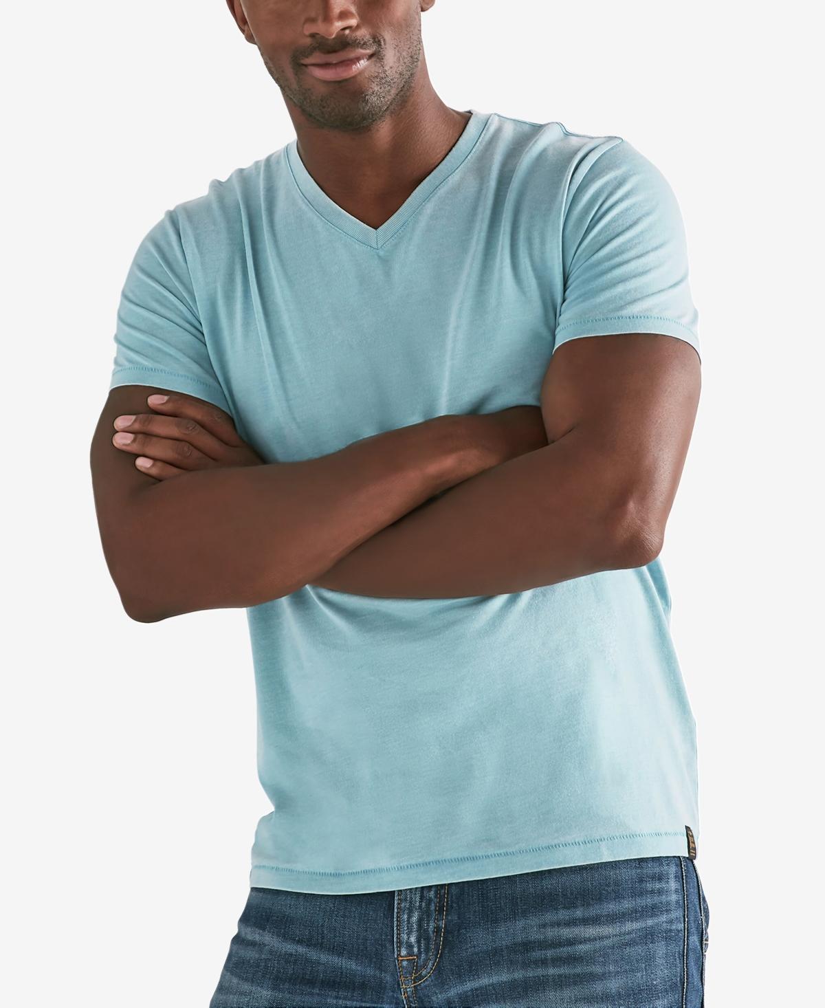 Lucky Brand Short Sleeve Button Notch Neck Venice Burnout T Product Image