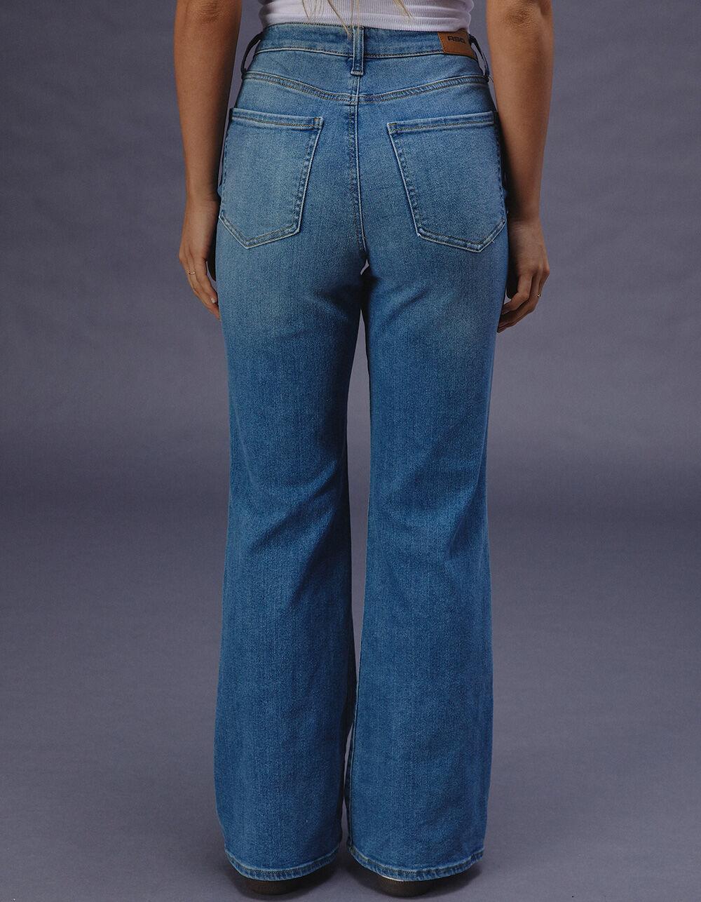 RSQ Womens High Rise Flare Jeans - TINTED DENIM Product Image