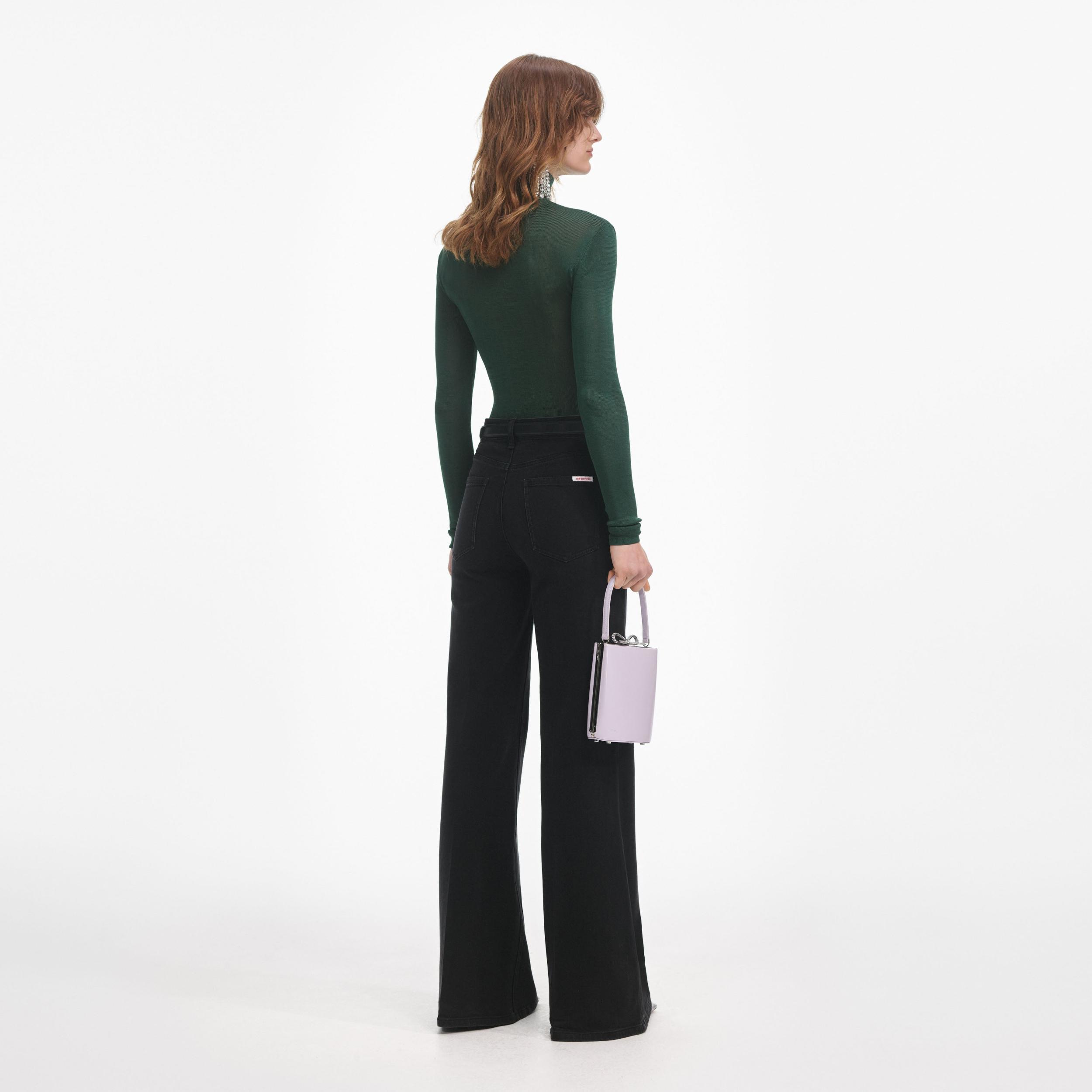 Black Flared Jeans Product Image