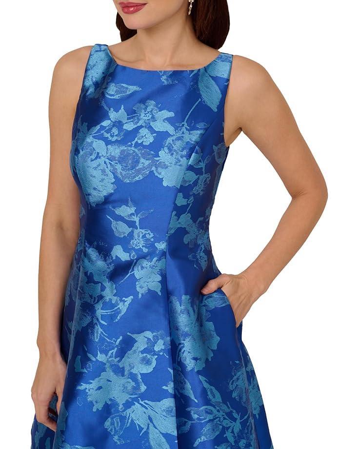 Floral Emb Halter Midi Dress Product Image