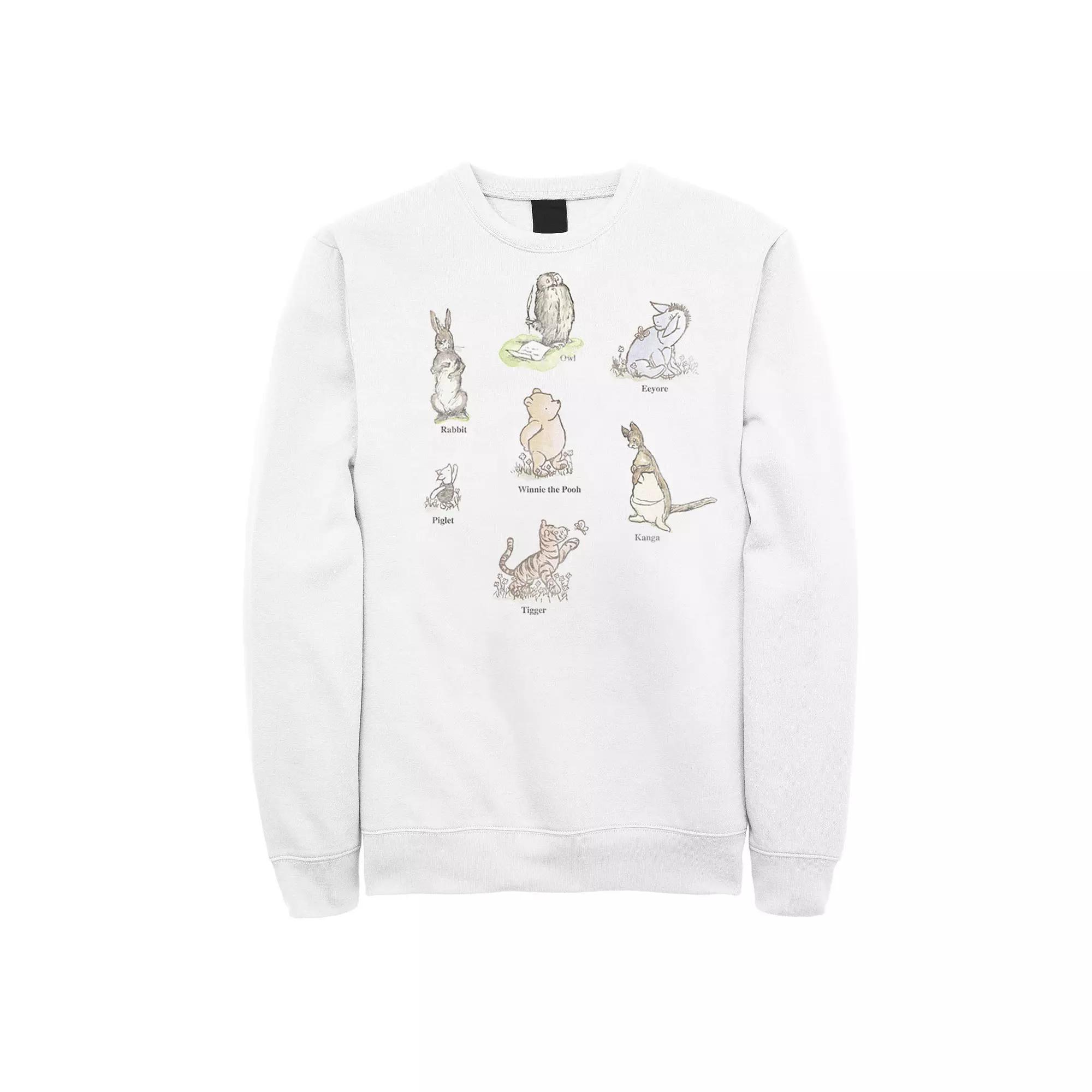 Disney's Winnie The Pooh Men's Classic Fleece Sweatshirt, Size: Small, White Product Image