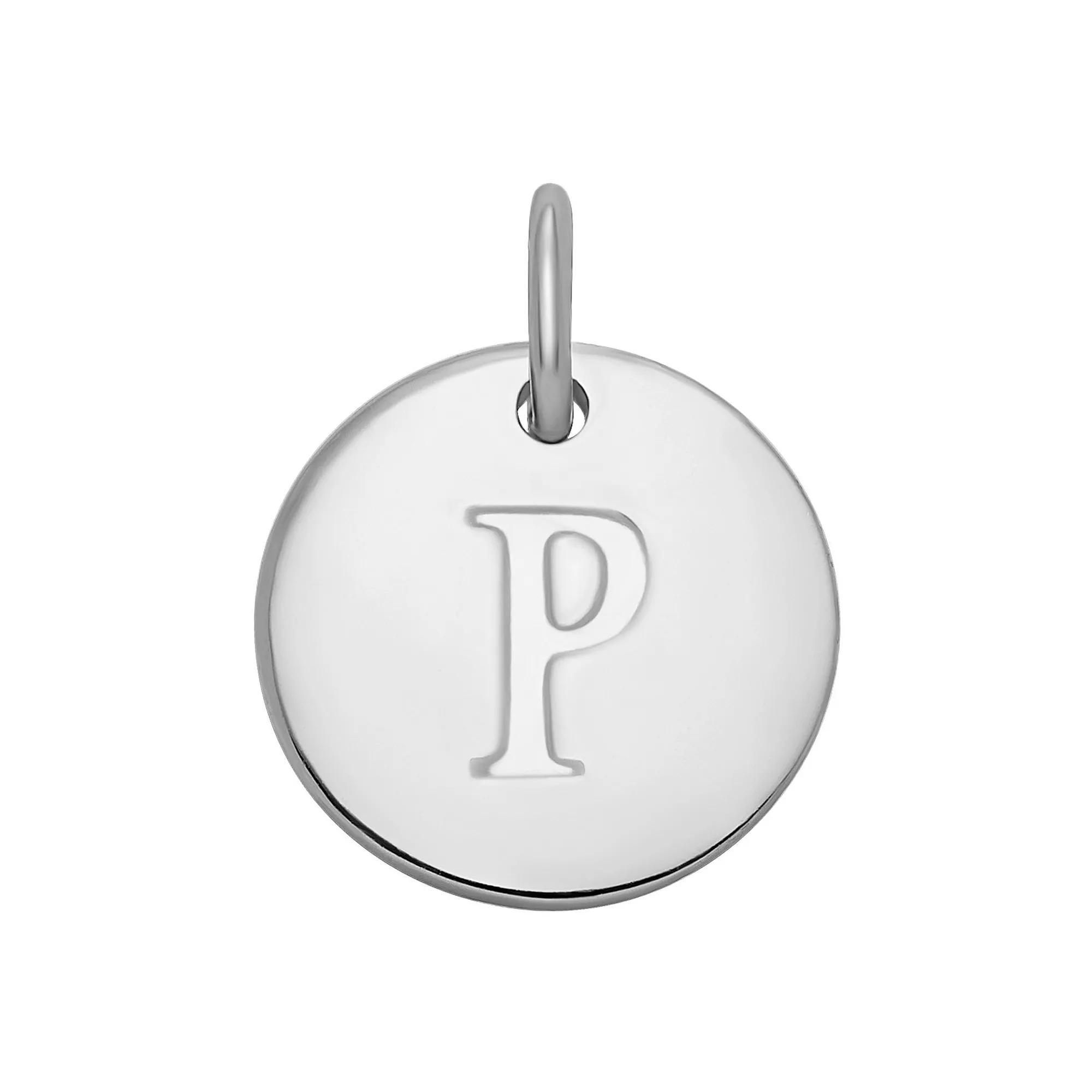 PRIMROSE Sterling Silver Letter Disc Charm, Women's, Sterling Silver N Product Image