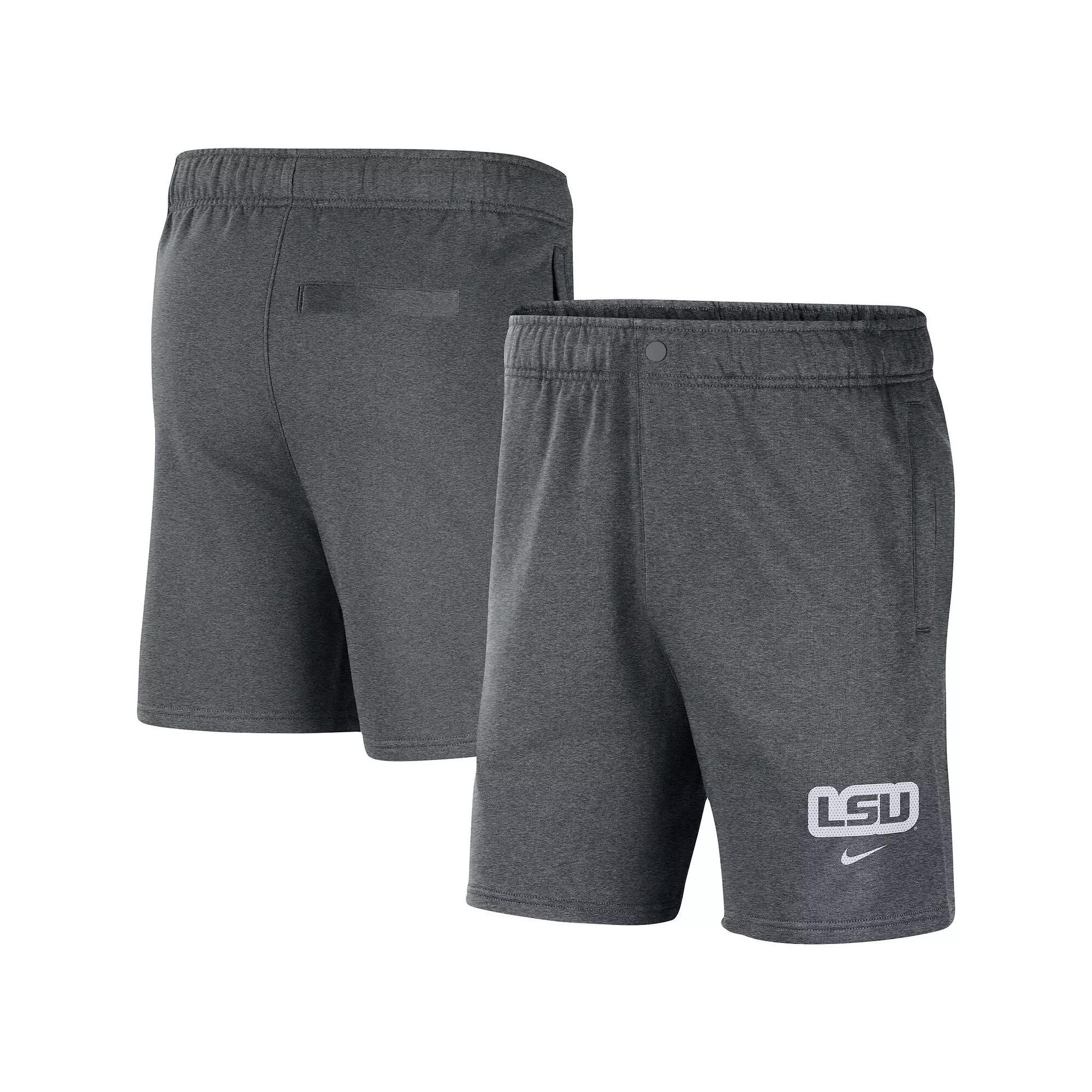 Men's Nike Gray LSU Tigers Fleece Shorts, Size: Small, Grey Product Image