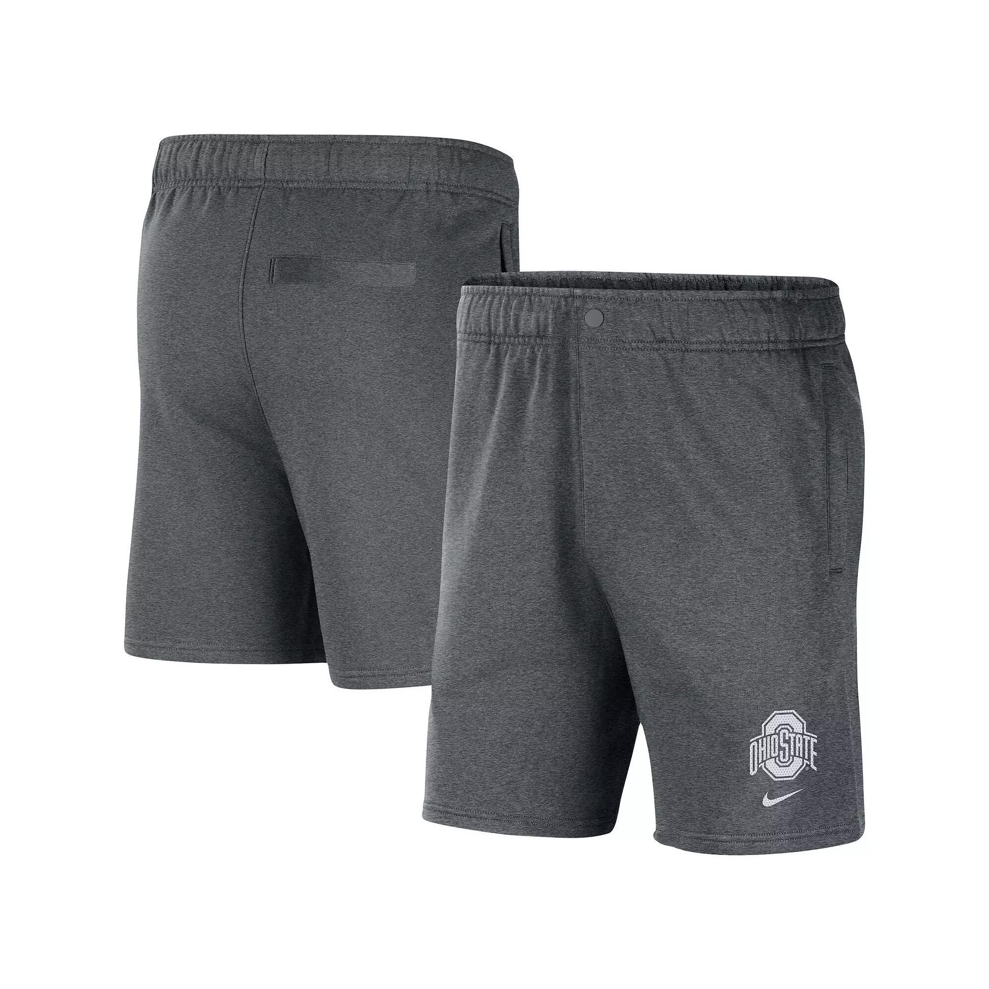 Men's Nike Gray Ohio State Buckeyes Fleece Shorts, Size: 2XL, Grey Product Image