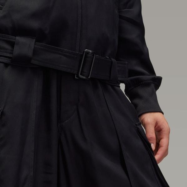 adidas Y-3 Rayon Twill Hooded Top Black XL Mens Product Image