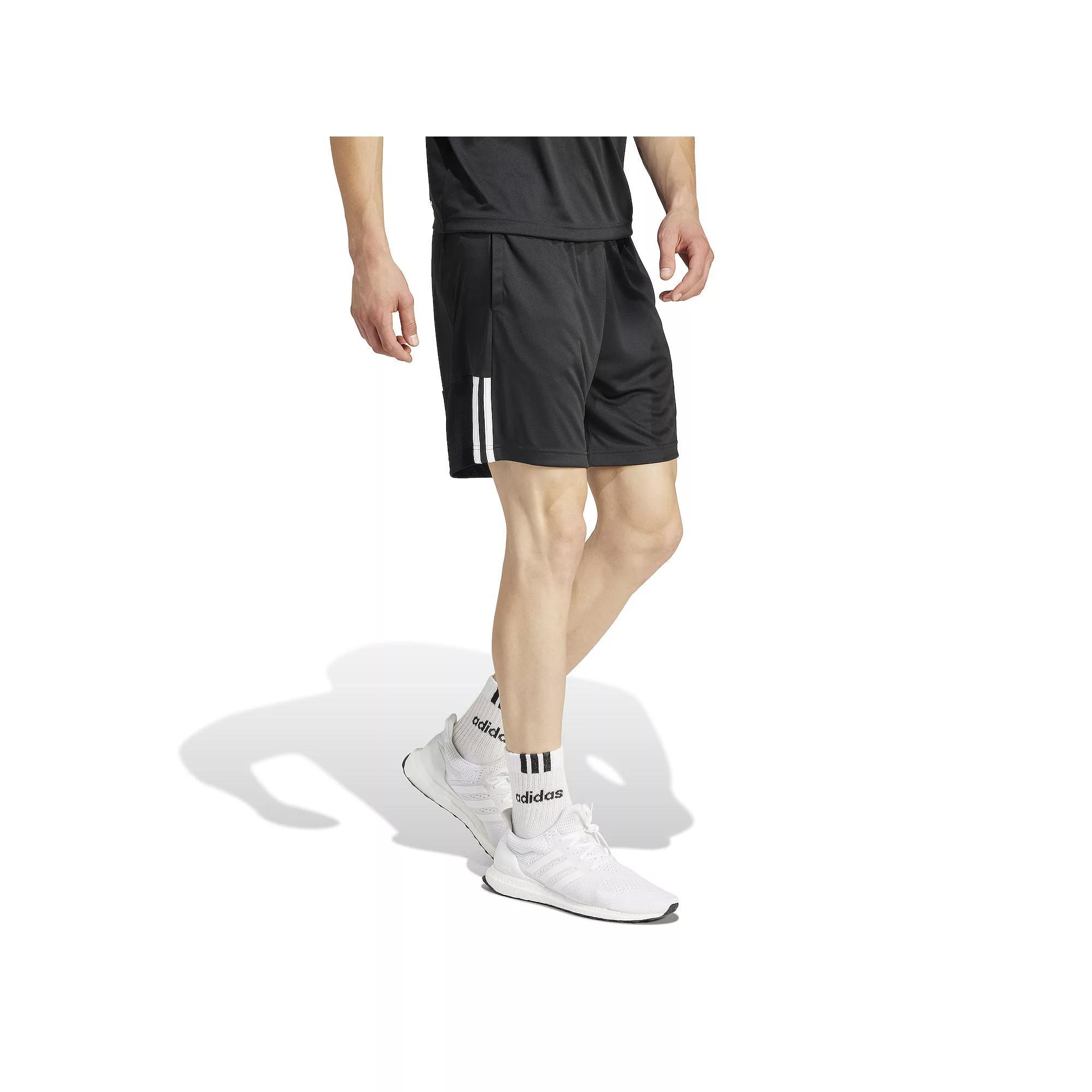 Men's adidas Sereno 3-Stripes AEROREADY Sportswear Shorts, Size: XL, Black Product Image