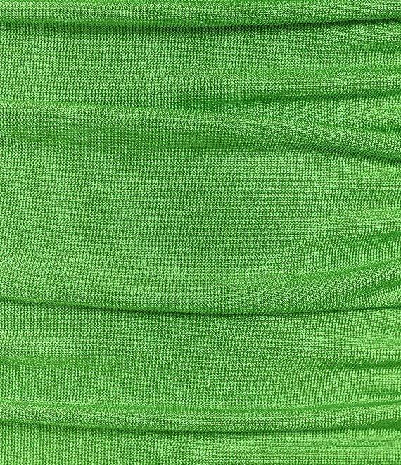 Jump Square Neck Spaghetti Tie Strap Ruched Dress Product Image