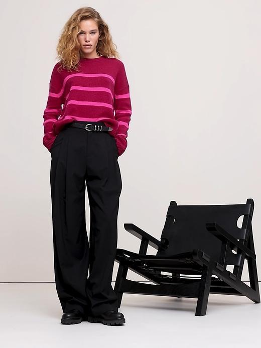 Oversized Midweight Cashmere Crew-Neck Sweater Product Image