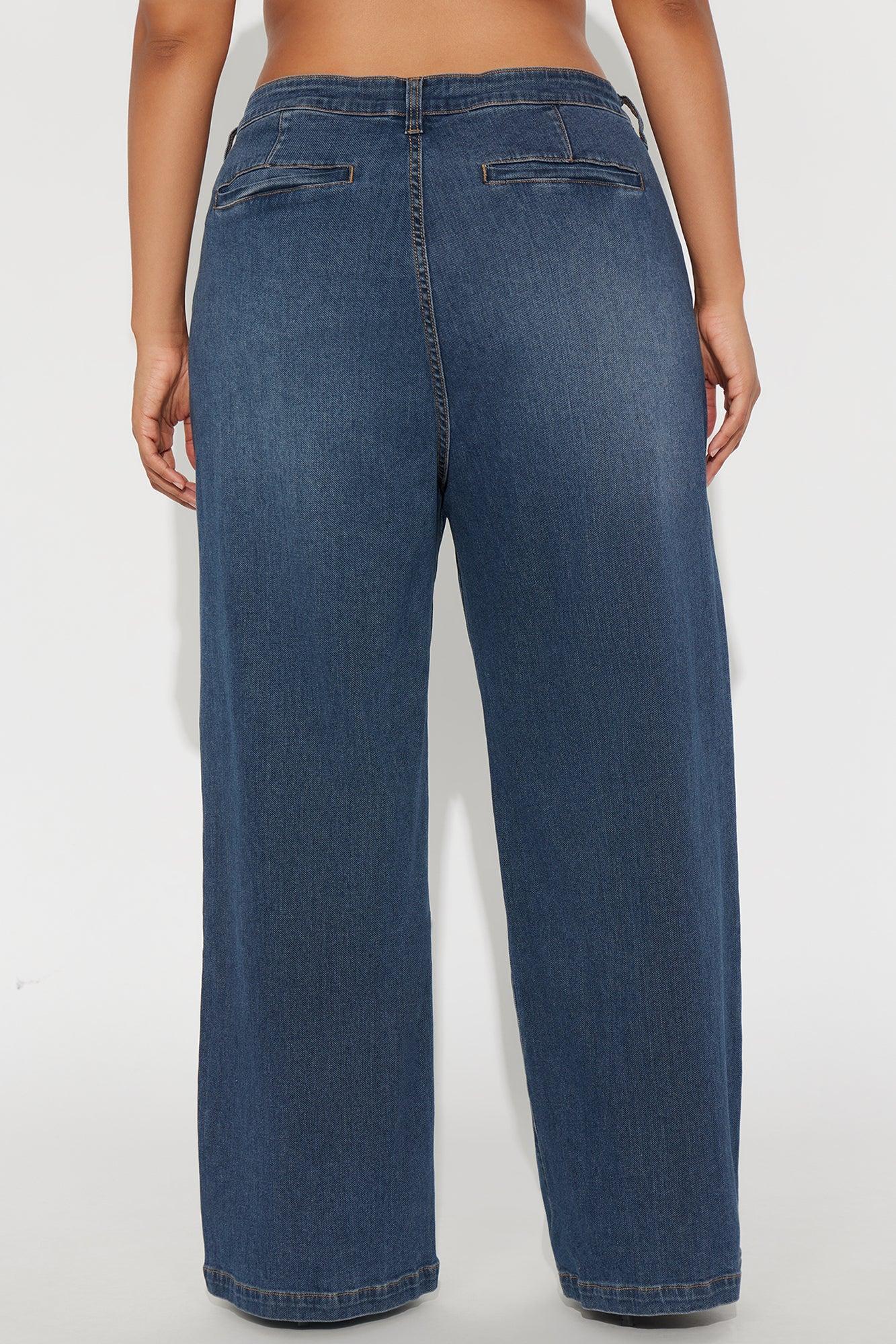 Everly Trouser Straight Leg Jeans - Dark Wash Product Image
