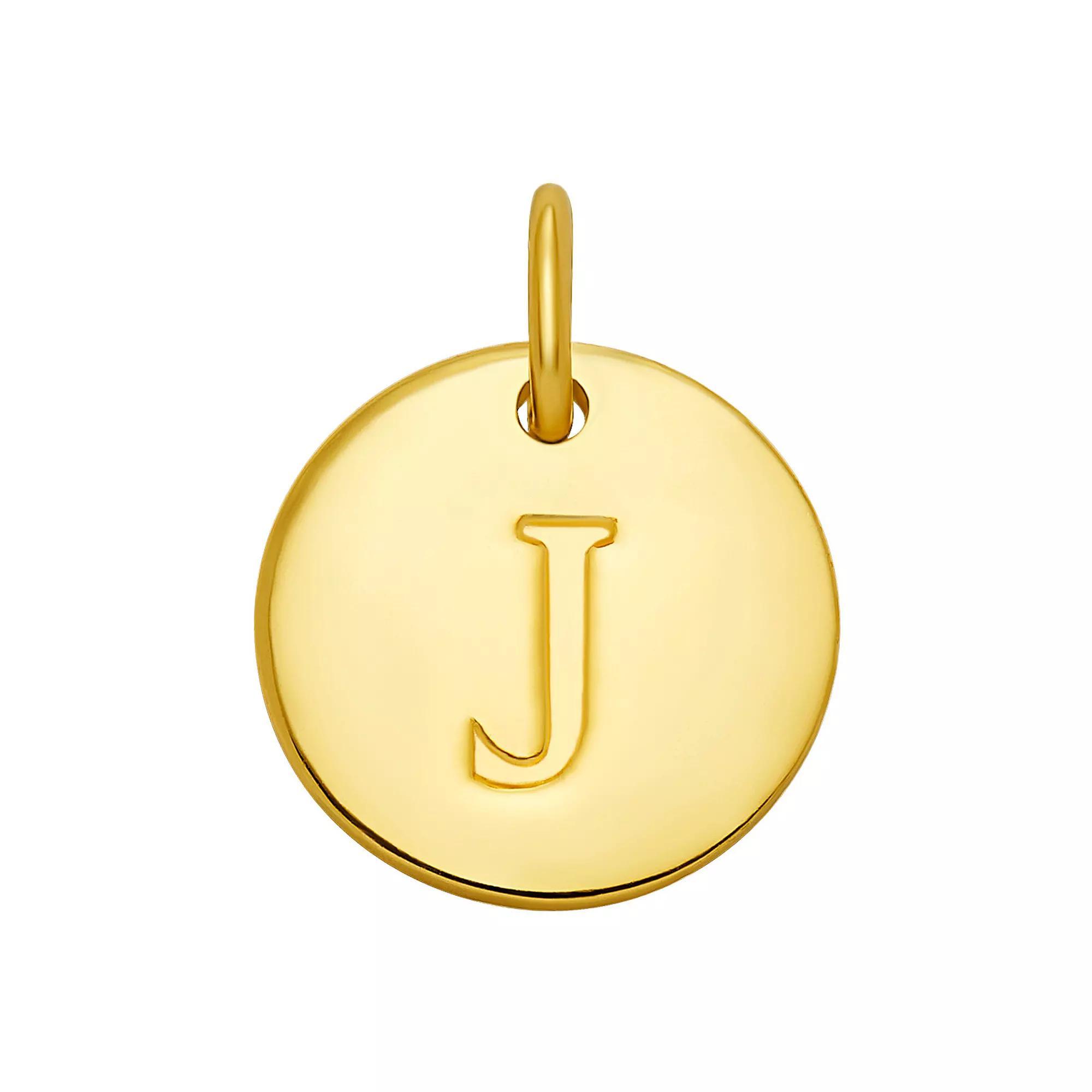 PRIMROSE Sterling Silver Letter Disc Charm, Women's, Sterling Silver N Product Image