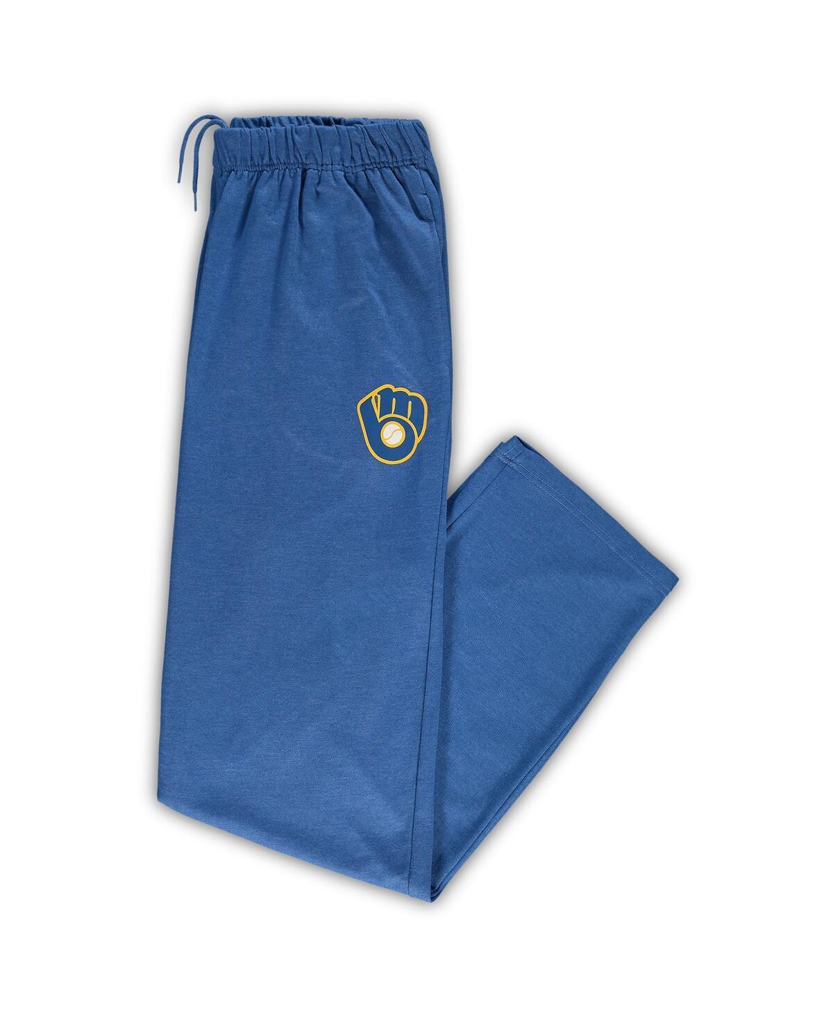 Mens Heathered Royal Milwaukee Brewers Big & Tall Pajama Pants Product Image