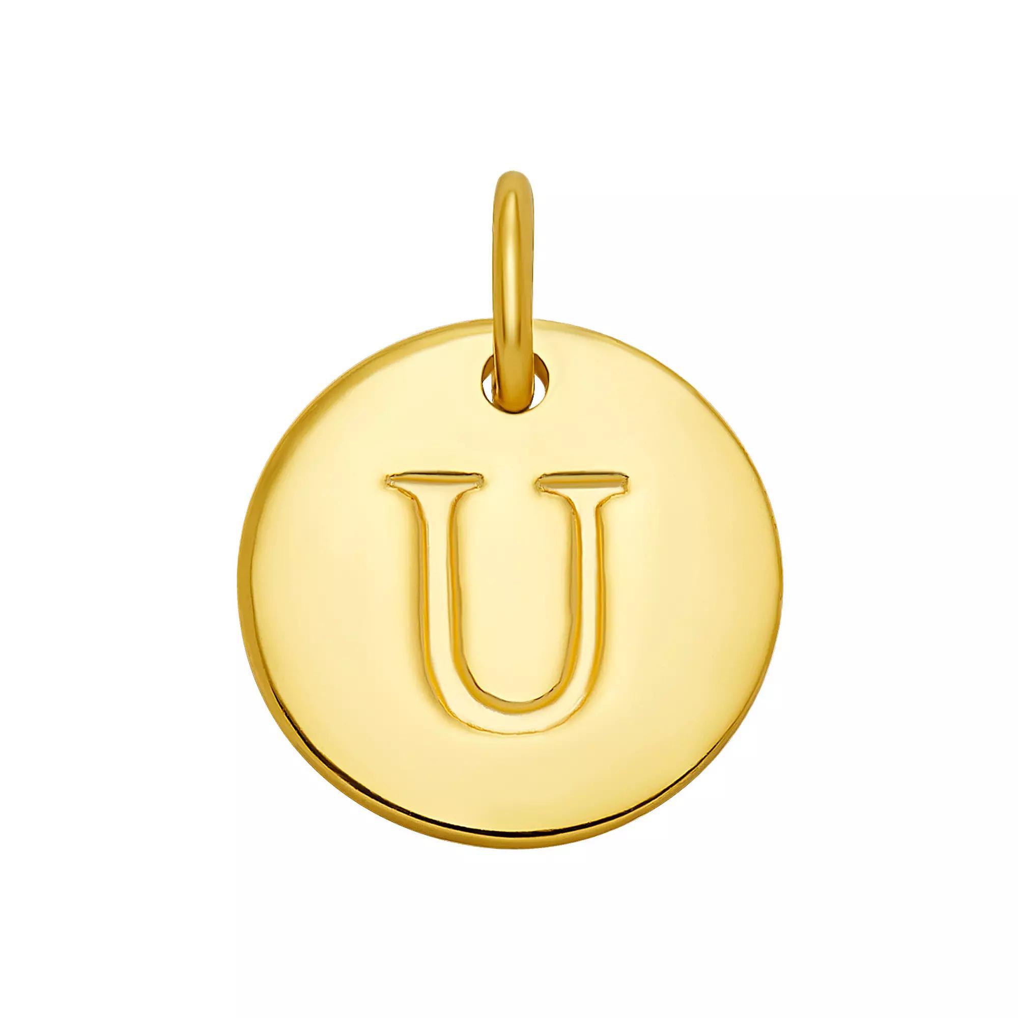 PRIMROSE Sterling Silver Letter Disc Charm, Women's, Sterling Silver N Product Image