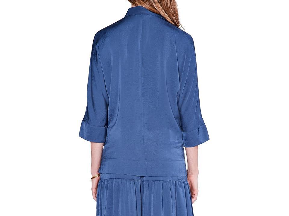 NIC+ZOE Soft Drape Town Shirt (Deep Ocean) Women's Clothing Product Image