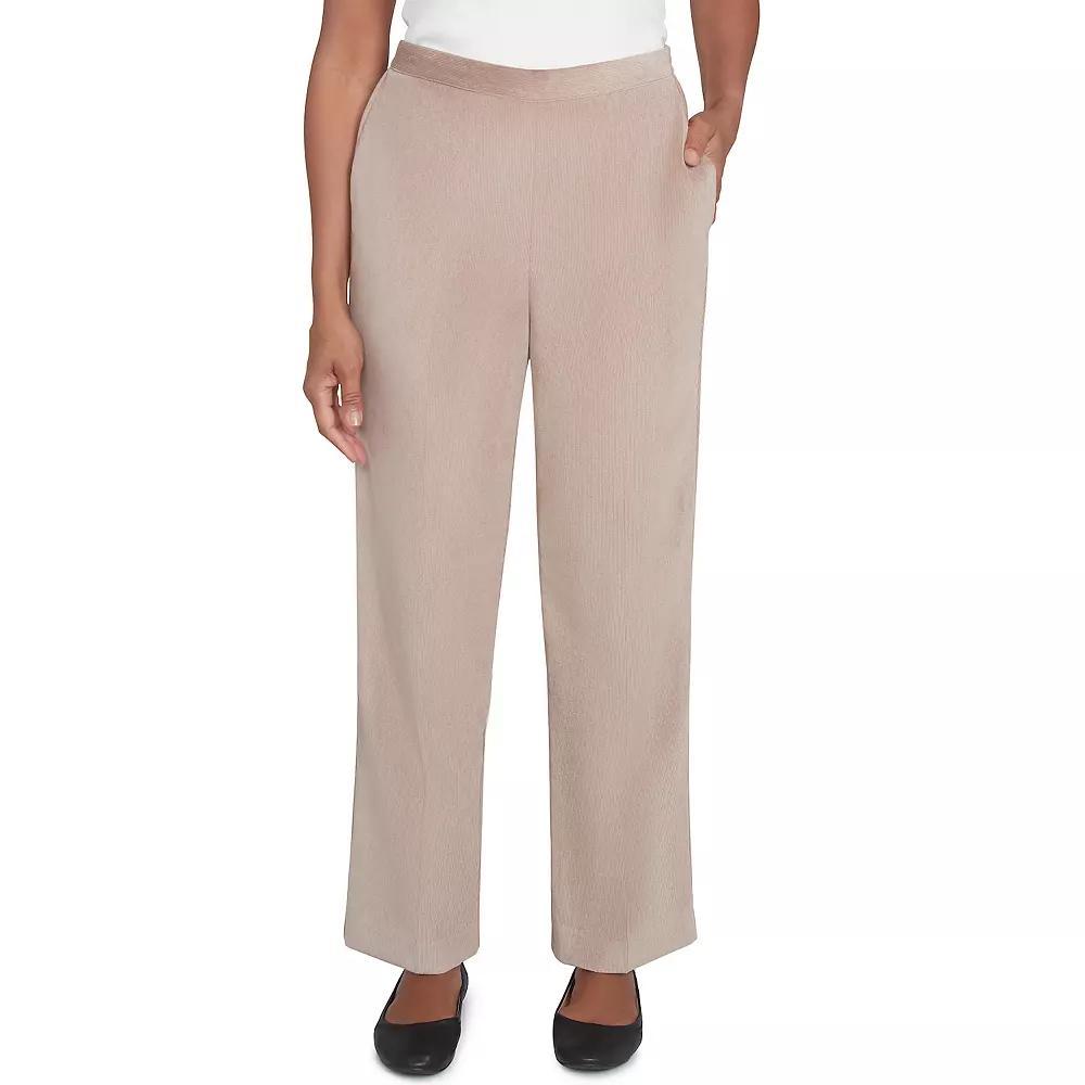 Womens Alfred Dunner Classic Average Length Pleated Pants Pink Product Image