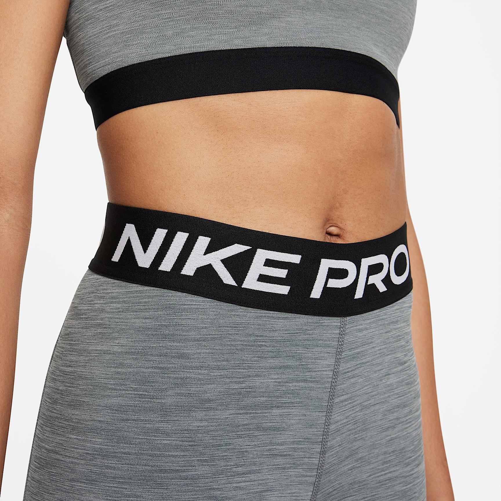 Nike Pro Women's Mid-Rise Crop Mesh-Panel Leggings Product Image