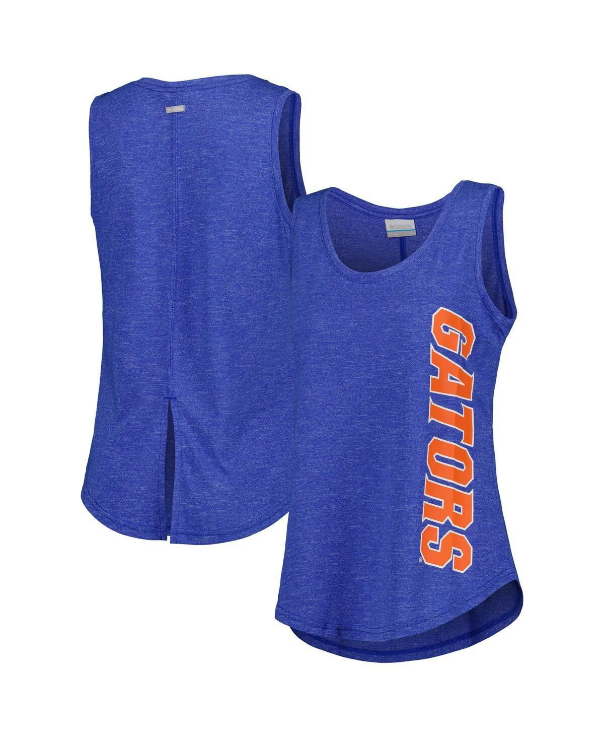 Women's Columbia  Royal Florida Gators Cades Cape Omni-Wick Tri-Blend Tank Top, Size: XS, Blue Product Image
