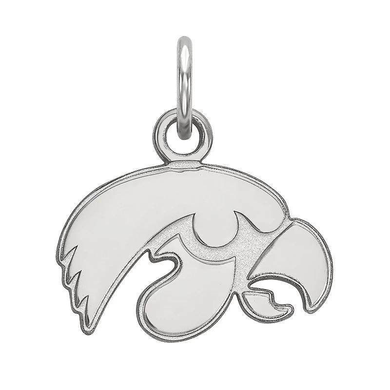 LogoArt Sterling Silver Iowa Hawkeyes Extra Small Pendant Charm, Womens Product Image