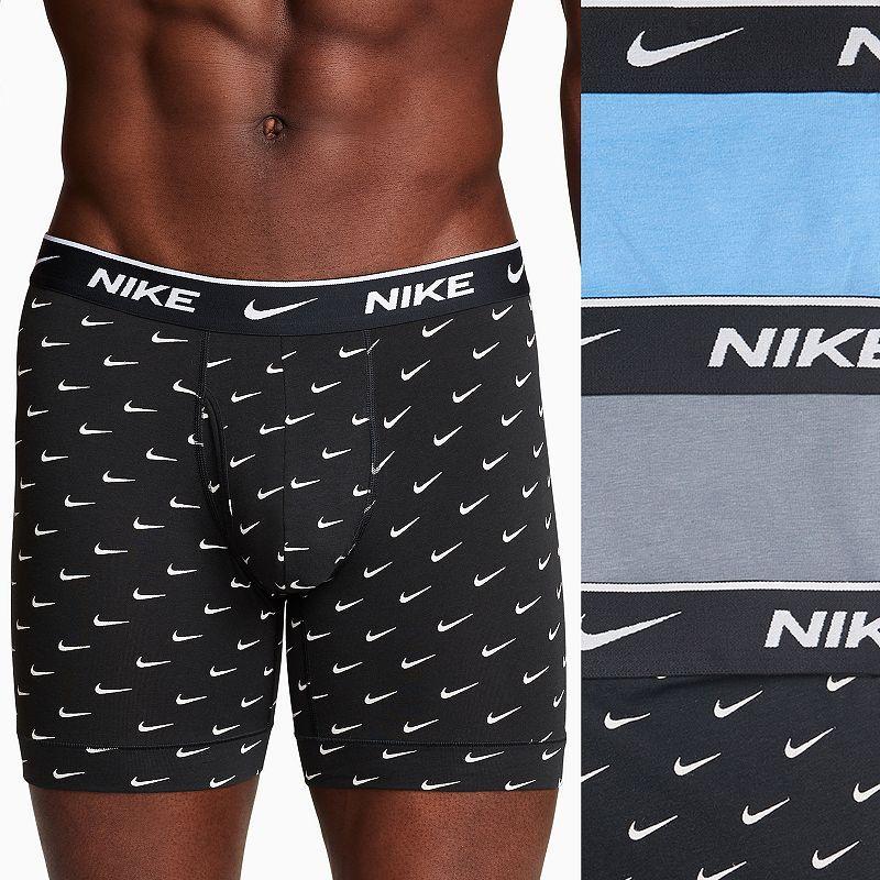 Men's Nike Dri-FIT Essential 3-pack Stretch Boxer Briefs, Size: XXL, Navy Blue Black Product Image