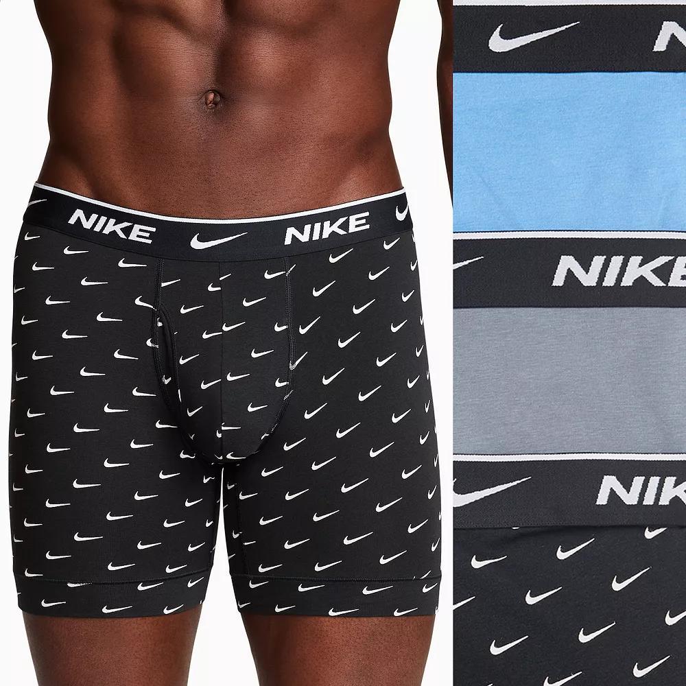Men's Nike Dri-FIT Essential 3-pack Stretch Boxer Briefs, Size: XXL, Navy Blue Black Product Image