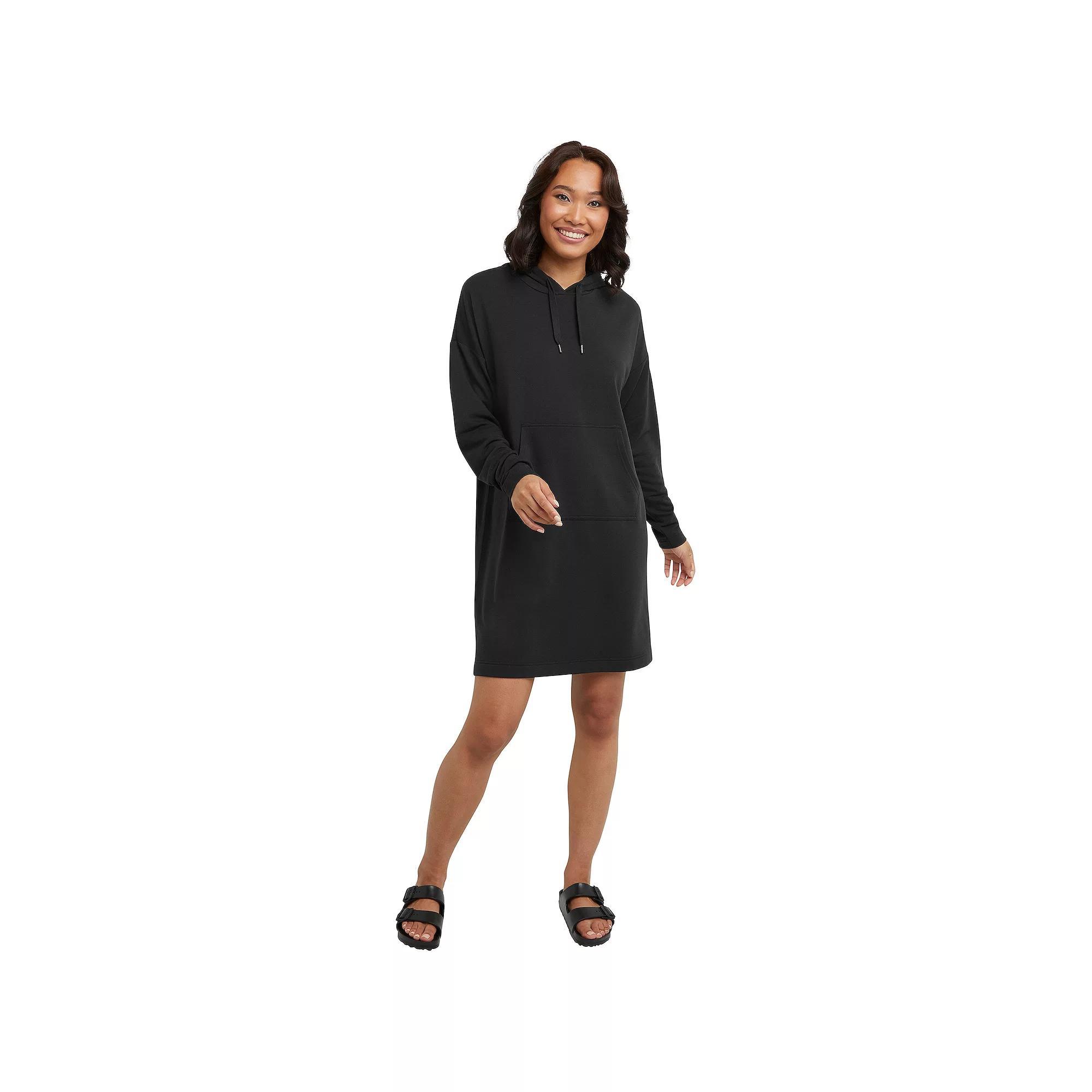 Women's Hanes® Originals Fleece Shirtdress, Size: XXL, Black Product Image