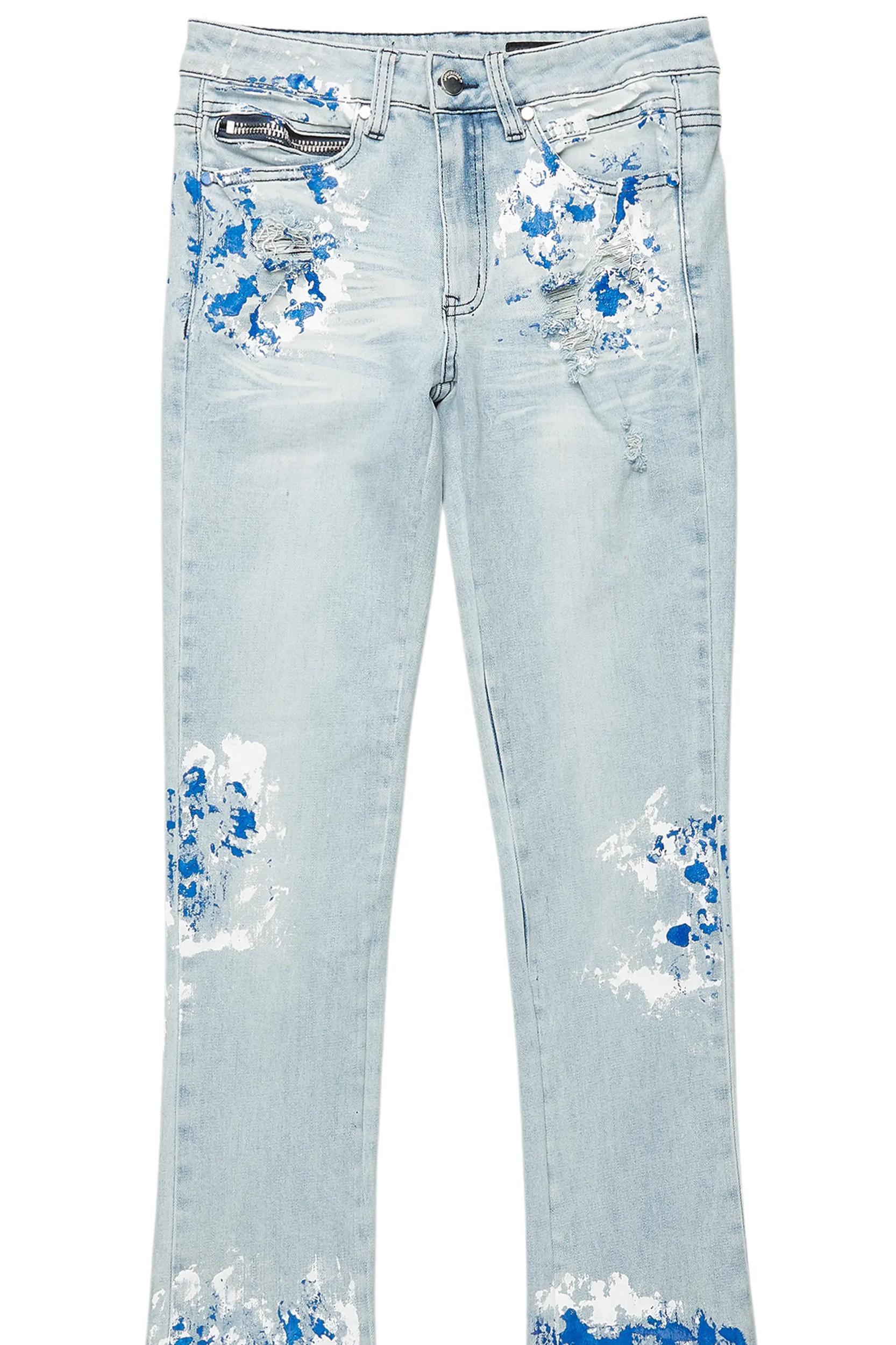 Kodak Blue Painter Stacked Flare Jean Male Product Image