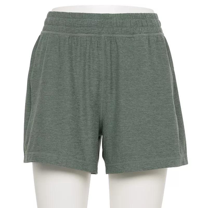 Women's FLX Wander Boyfriend High-Rise Shorts, Size: XS, Black Grey Coal Product Image