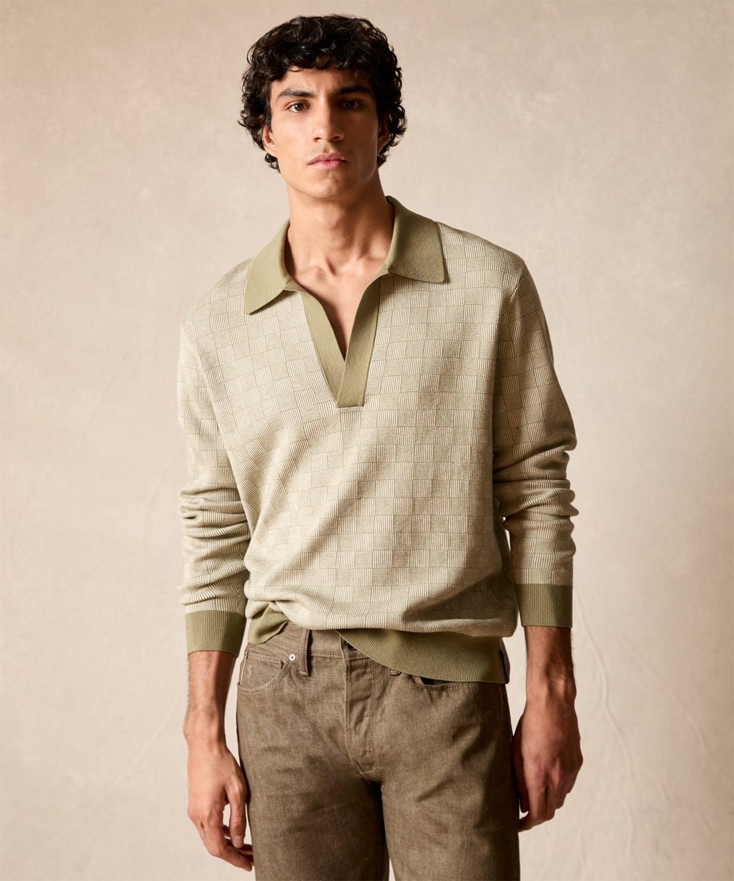 Relaxed Silk-Cotton Montauk Sweater Polo Product Image