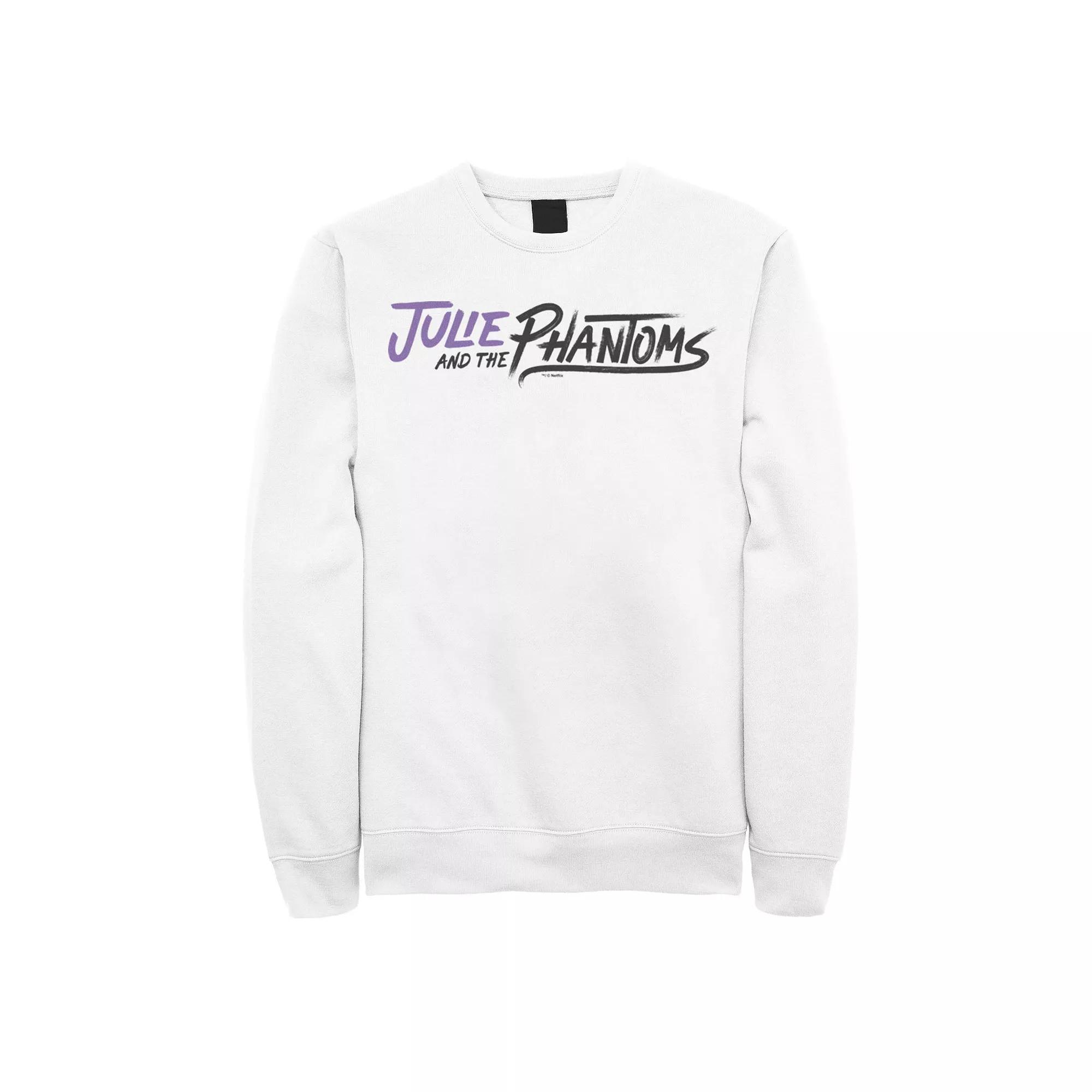 Men's Julie And The Phantoms Simple Logo Sweatshirt, Size: Medium, White Product Image